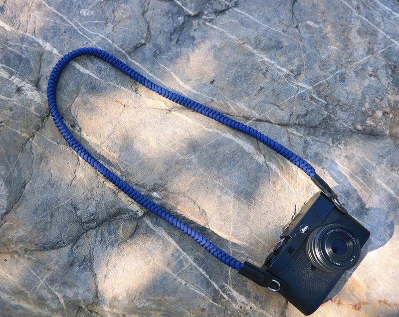 HITHUT Paracord Woven Camera Neck Shoulder Strap Belt Hand Compatible with Canon Nikon Sony Olympus Pentax Fujifilm Panasonic SLR DSLR Digital Mirrorless Cameras 36inch Navy Blue - Image 2